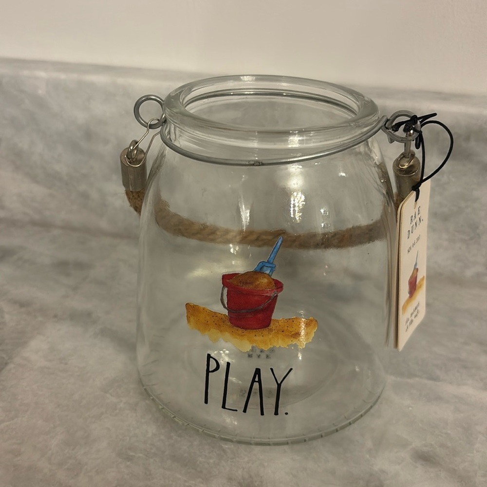 Rae Dunn glass jar